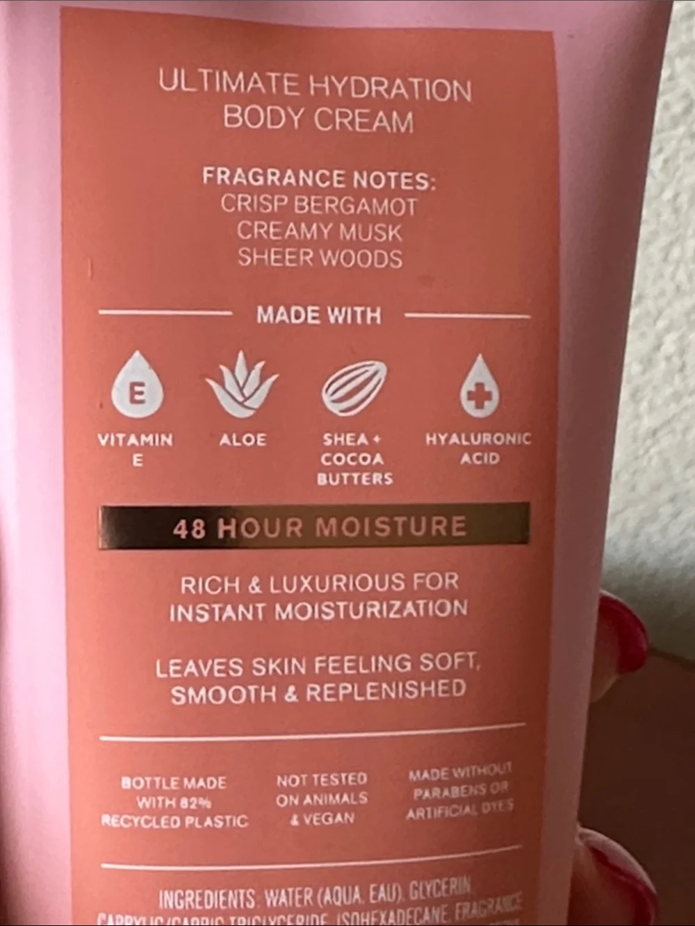 Bath & Body Works Fresh Musk Body Cream - Pink to Coral